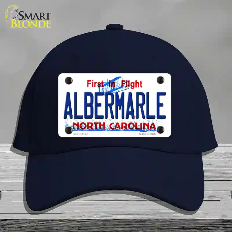 Albermarle North Carolina State Novelty License Plate Hat Cotton / Navy