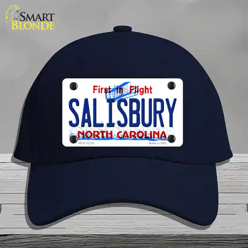 Salisbury North Carolina State Novelty License Plate Hat Cotton / Navy