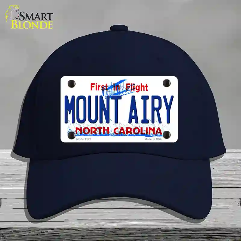 Mount Airy North Carolina State Novelty License Plate Hat Cotton / Navy