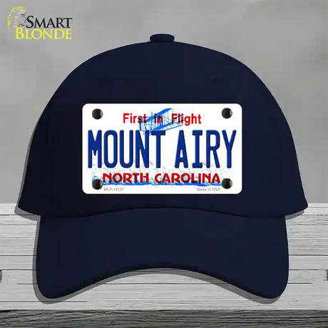 Mount Airy North Carolina State Novelty License Plate Hat Cotton / Navy