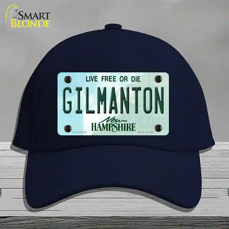 Gilmanton New Hampshire Novelty License Plate Hat Cotton / Navy