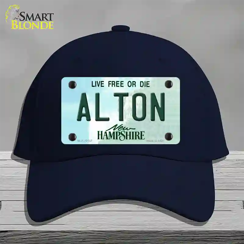 Alton New Hampshire Novelty License Plate Hat Cotton / Navy