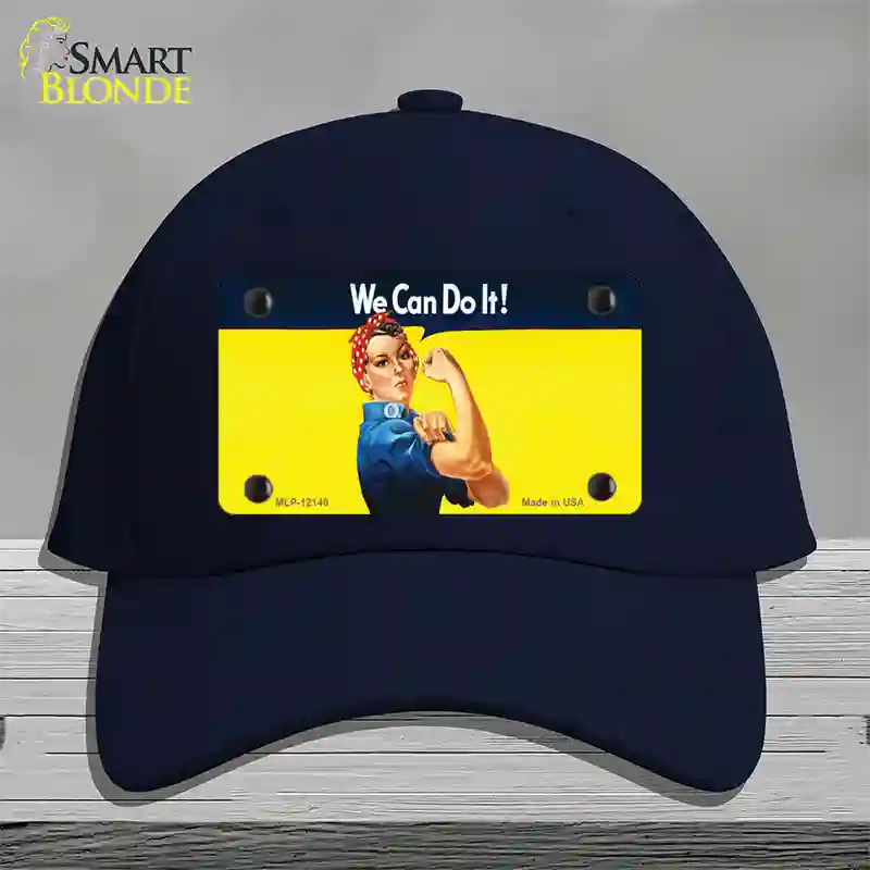 We Can Do It Novelty License Plate Hat Cotton / Navy