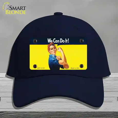 We Can Do It Novelty License Plate Hat Cotton / Navy