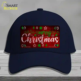 Merry Christmas Red Novelty License Plate Hat Cotton / Navy