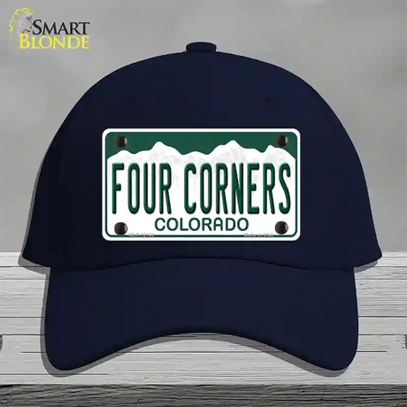 Four Corners Colorado Novelty License Plate Hat Cotton / Navy