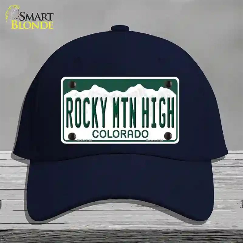 Rocky Mountain High Colorado Novelty License Plate Hat Cotton / Navy