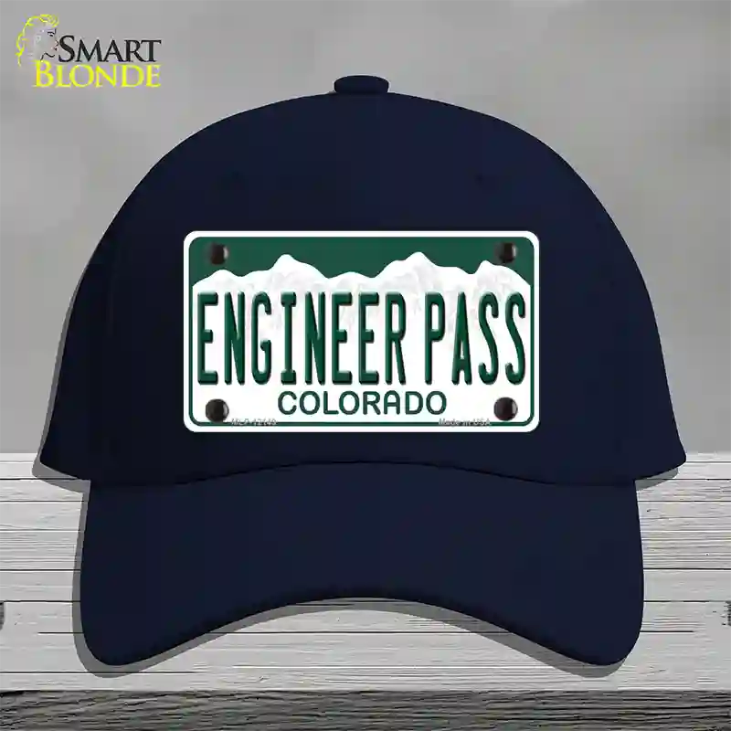 Engineer Pass Colorado Novelty License Plate Hat Cotton / Navy