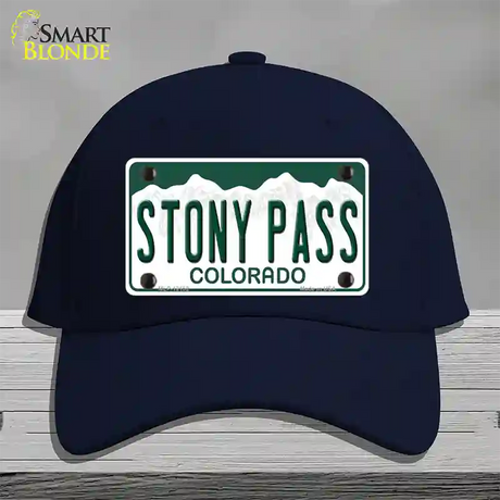 Stony Pass Colorado Novelty License Plate Hat Cotton / Navy