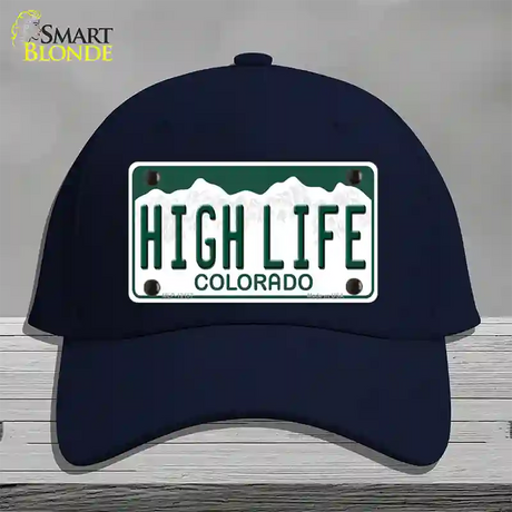 High Life Colorado Novelty License Plate Hat Cotton / Navy