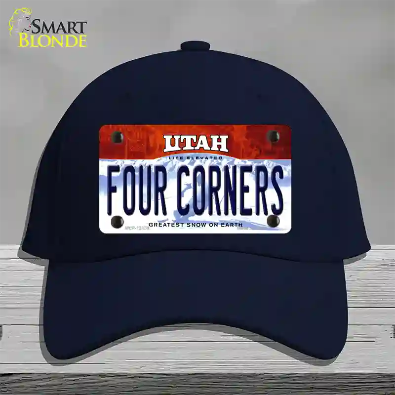 Utah Four Corners Novelty License Plate Hat Cotton / Navy