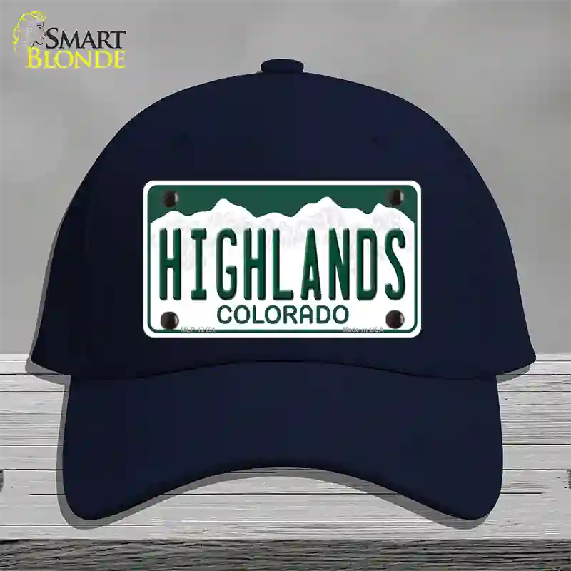 Highlands Colorado Novelty License Plate Hat Cotton / Navy