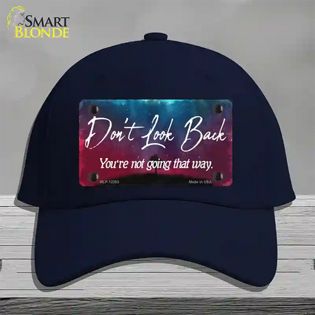 Dont Look Back Novelty License Plate Hat Cotton / Navy