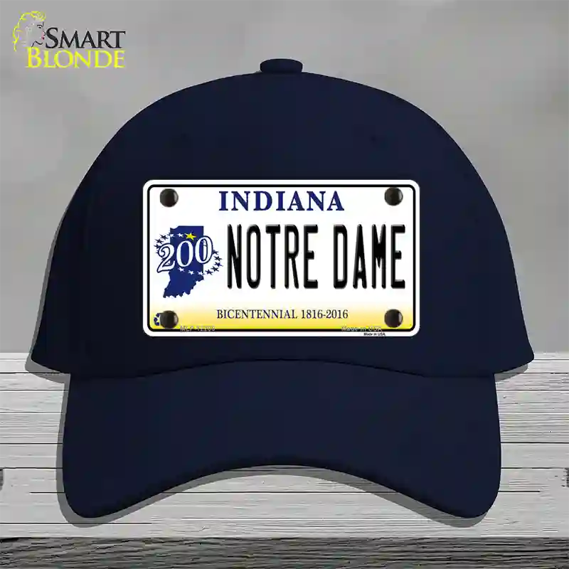 Notre Dame Indiana Novelty License Plate Hat Cotton / Navy