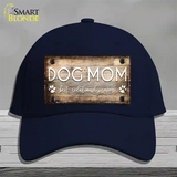 Dog Mom Novelty License Plate Hat Cotton / Navy