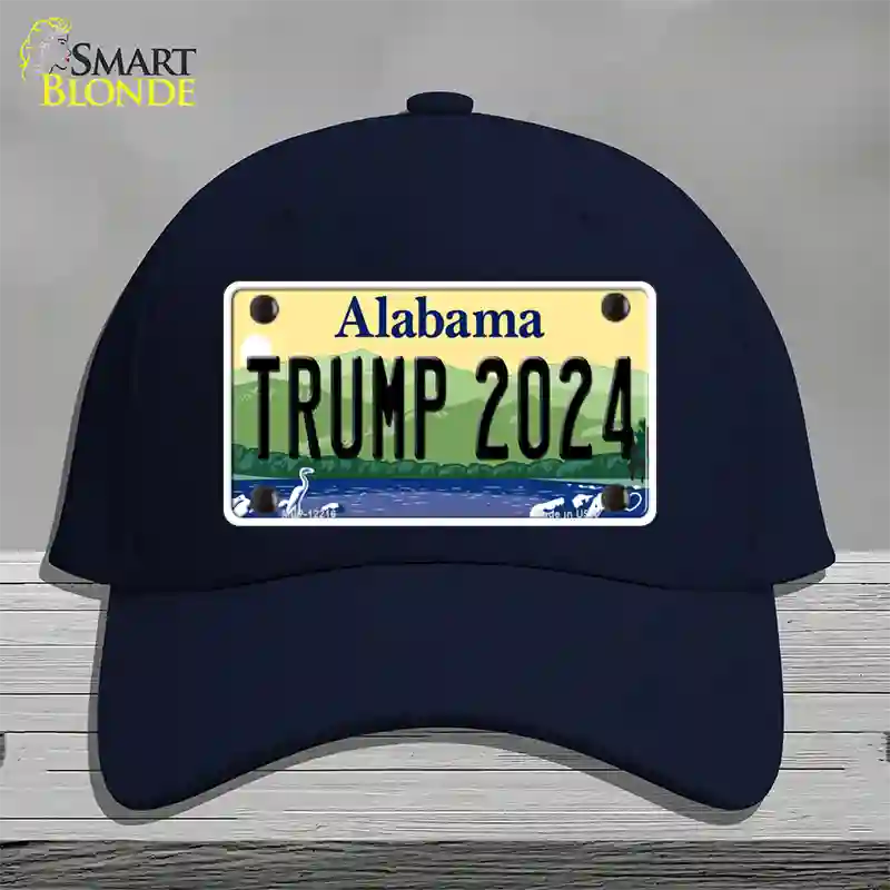 Trump 2024 Alabama Novelty License Plate Hat Cotton / Navy