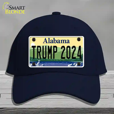 Trump 2024 Alabama Novelty License Plate Hat Cotton / Navy