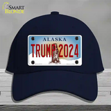 Trump 2024 Alaska Novelty License Plate Hat Cotton / Navy