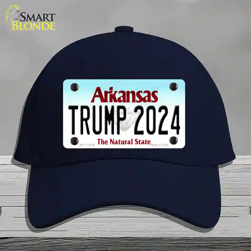 Trump 2024 Arkansas Novelty License Plate Hat Cotton / Navy