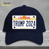 Trump 2024 California Novelty License Plate Hat Cotton / Navy