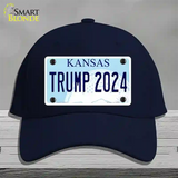 Trump 2024 Kansas Novelty License Plate Hat Cotton / Navy