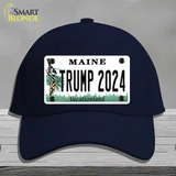 Trump 2024 Maine Novelty License Plate Hat Cotton / Navy