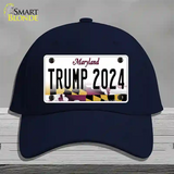 Trump 2024 Maryland Novelty License Plate Hat Cotton / Navy