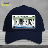 Trump 2024 Michigan Novelty License Plate Hat Cotton / Navy