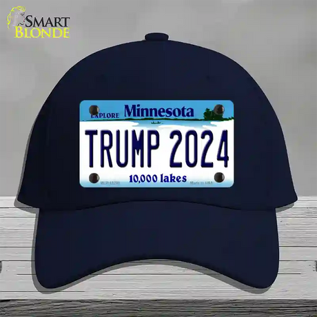 Trump 2024 Minnesota Novelty License Plate Hat Cotton / Navy