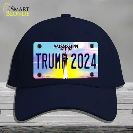 Trump 2024 Mississippi Novelty License Plate Hat Cotton / Navy