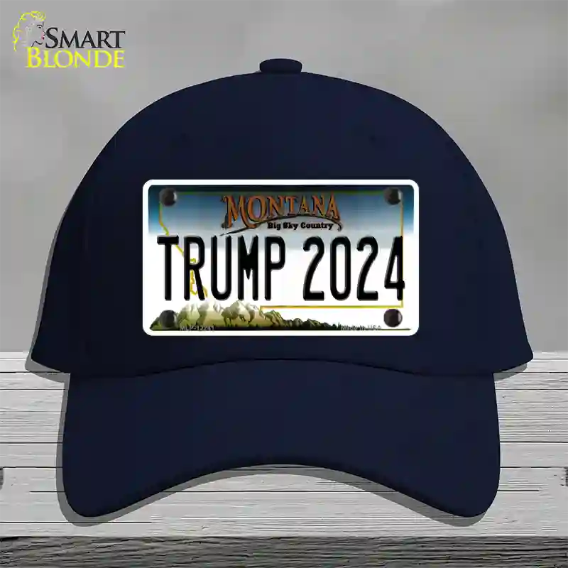 Trump 2024 Montana Novelty License Plate Hat Cotton / Navy