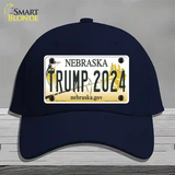 Trump 2024 Nebraska Novelty License Plate Hat Cotton / Navy