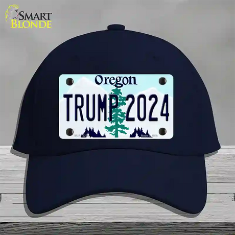 Trump 2024 Oregon Novelty License Plate Hat Cotton / Navy