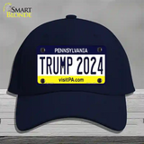 Trump 2024 Pennsylvania Novelty License Plate Hat Cotton / Navy