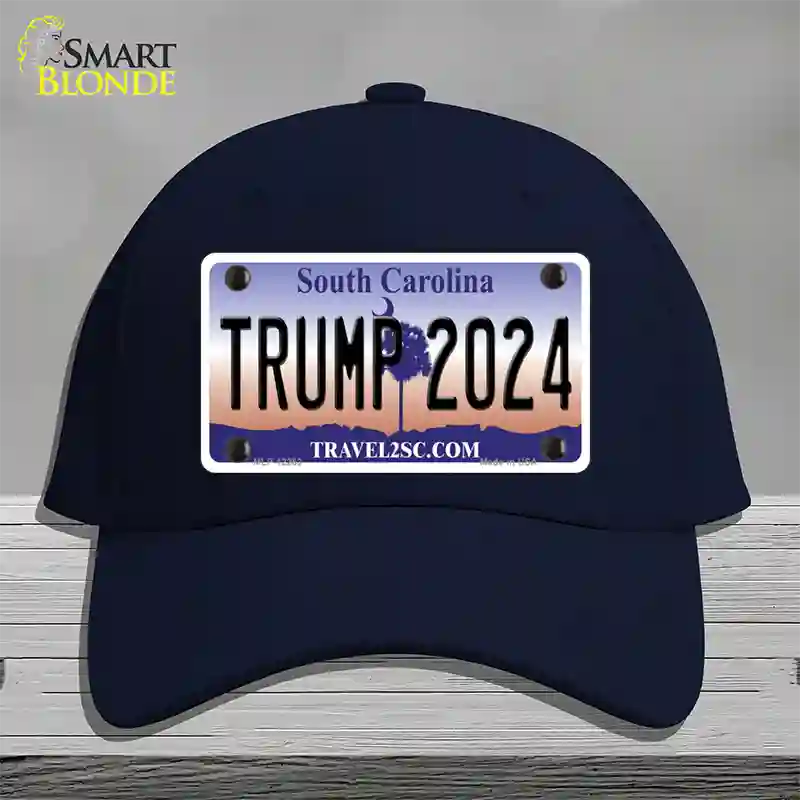 Trump 2024 South Carolina Novelty License Plate Hat Cotton / Navy