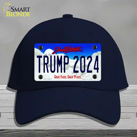 Trump 2024 South Dakota Novelty License Plate Hat Cotton / Navy