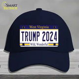 Trump 2024 West Virginia Novelty License Plate Hat Cotton / Navy