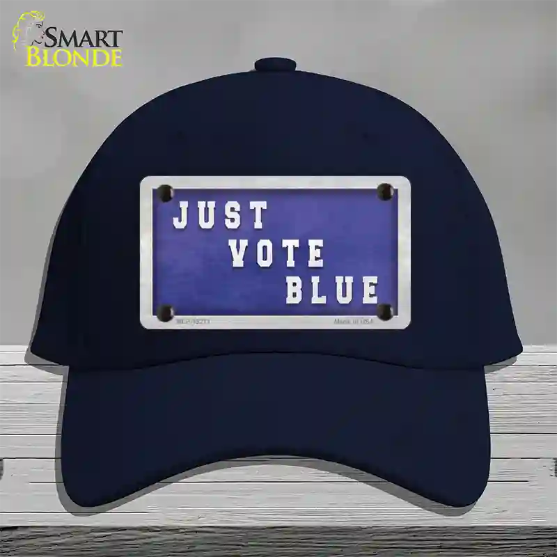 Just Vote Blue Novelty License Plate Hat Cotton / Navy