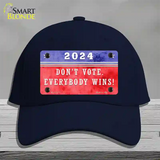 Dont Vote Everyone Wins 2020 Novelty License Plate Hat Cotton / Navy