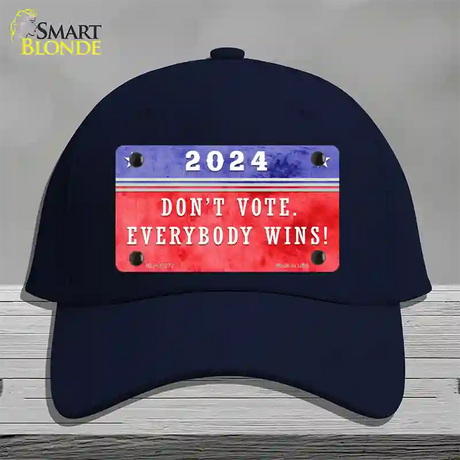 Dont Vote Everyone Wins 2020 Novelty License Plate Hat Cotton / Navy