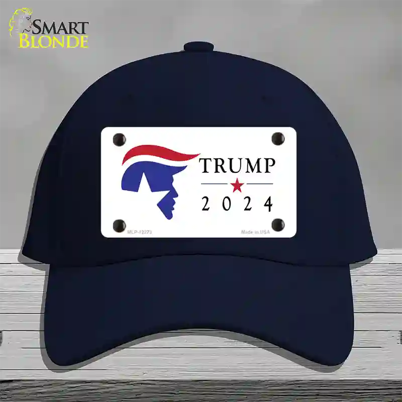 Trump 2024 Silhouette Novelty License Plate Hat Cotton / Navy