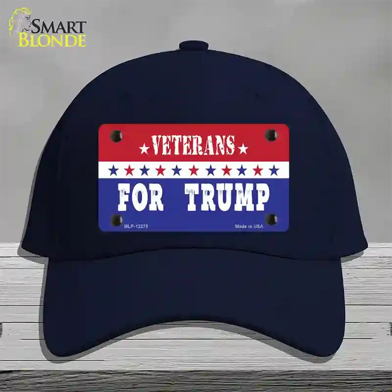 Veterans For Trump Novelty License Plate Hat Cotton / Navy