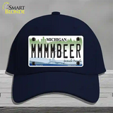 Michigan MMMMBeer Novelty License Plate Hat Cotton / Navy