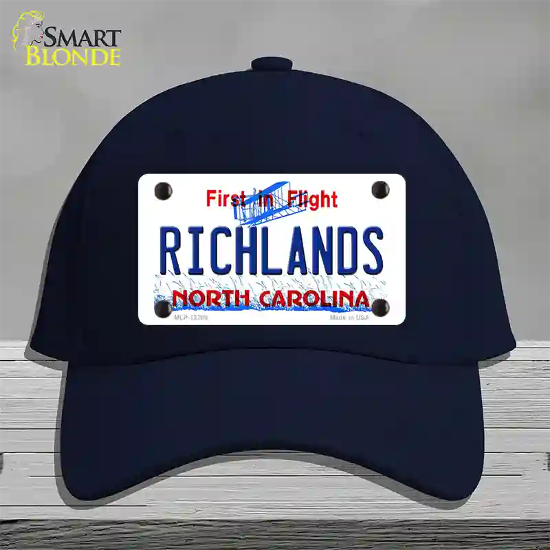 North Carolina Richlands Novelty License Plate Hat Cotton / Navy