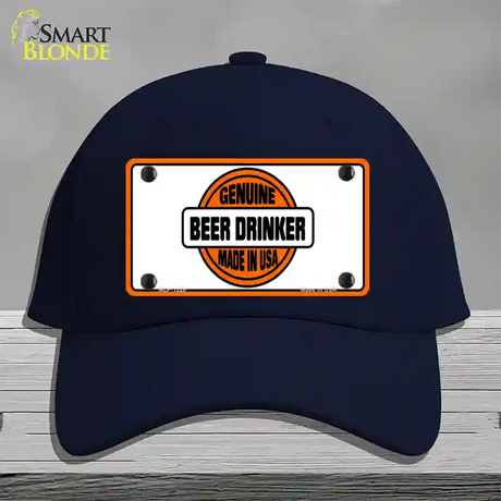 Genuine Beer Drinker Novelty License Plate Hat Cotton / Navy