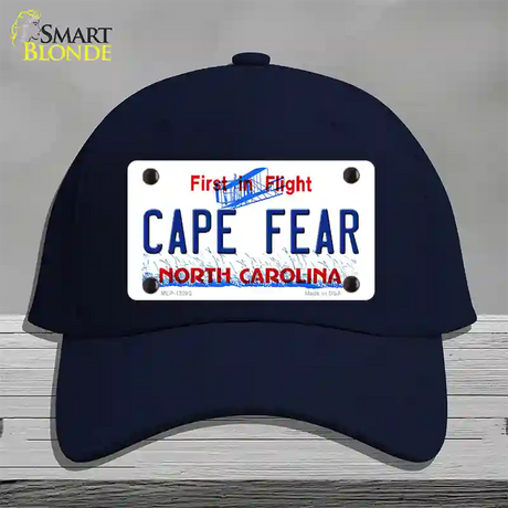 North Carolina Cape Fear Novelty License Plate Hat Cotton / Navy