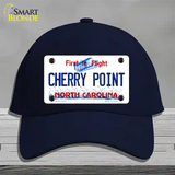 North Carolina Cherry Point Novelty License Plate Hat Cotton / Navy