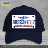 North Carolina Robersonville Novelty License Plate Hat Cotton / Navy