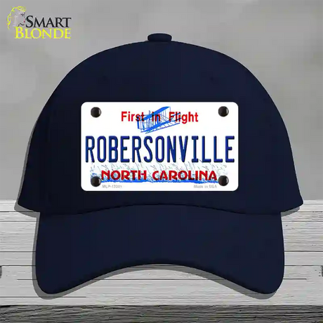 North Carolina Robersonville Novelty License Plate Hat Cotton / Navy