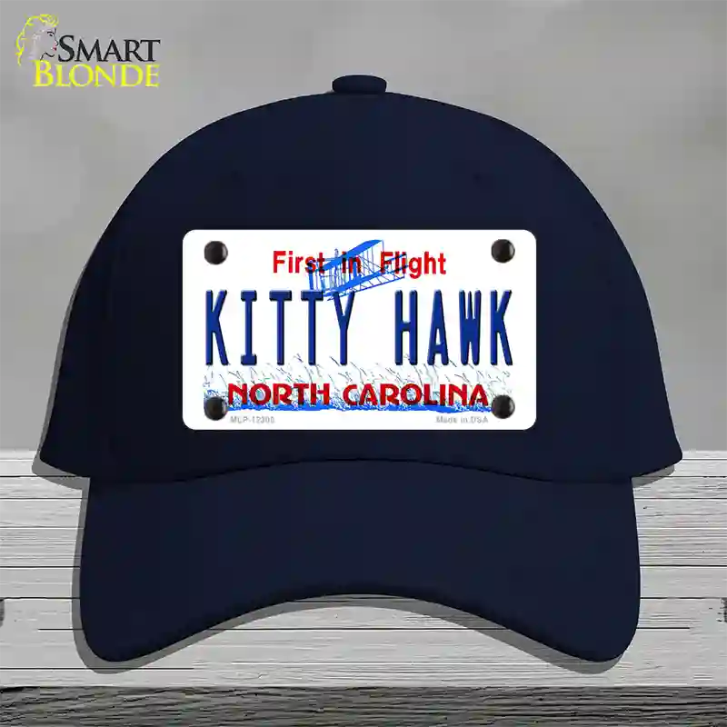 North Carolina Kitty Hawk Novelty License Plate Hat Cotton / Navy